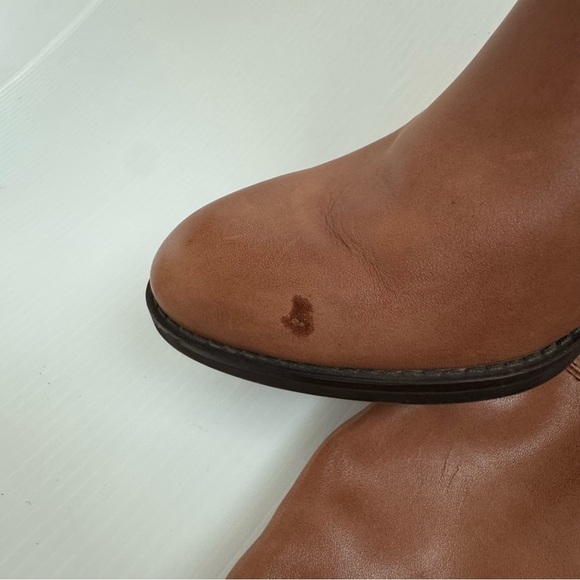 Franco Sarto Lizabeth Tan Leather Heeled Boots size 6.5 - Picture 5 of 10